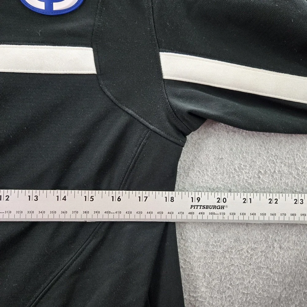 VINTAGE Air Jordan Men Jacket M Black Y2K Track Jacket Logo Stripe‎ Long Sleeve
